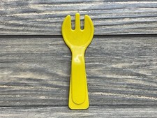 Vintage Kitchen Utensil Yellow Fork Kids Toy 4 Fisher Price