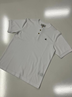 BNWOT Vivienne Westwood short sleeved tshirt shirt Henley collar White XS  UK