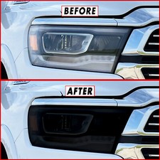 FOR 19-23 Dodge Ram 1500 Headlight & Fog Light SMOKE Precut Vinyl Tint Overlays