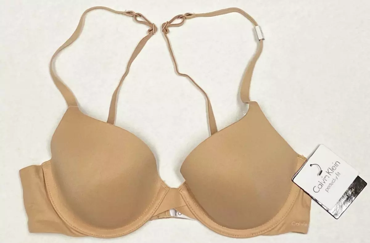 NWT Calvin Klein Womens Size 32 B Tan Memory Foam Underwire T Shirt Bra