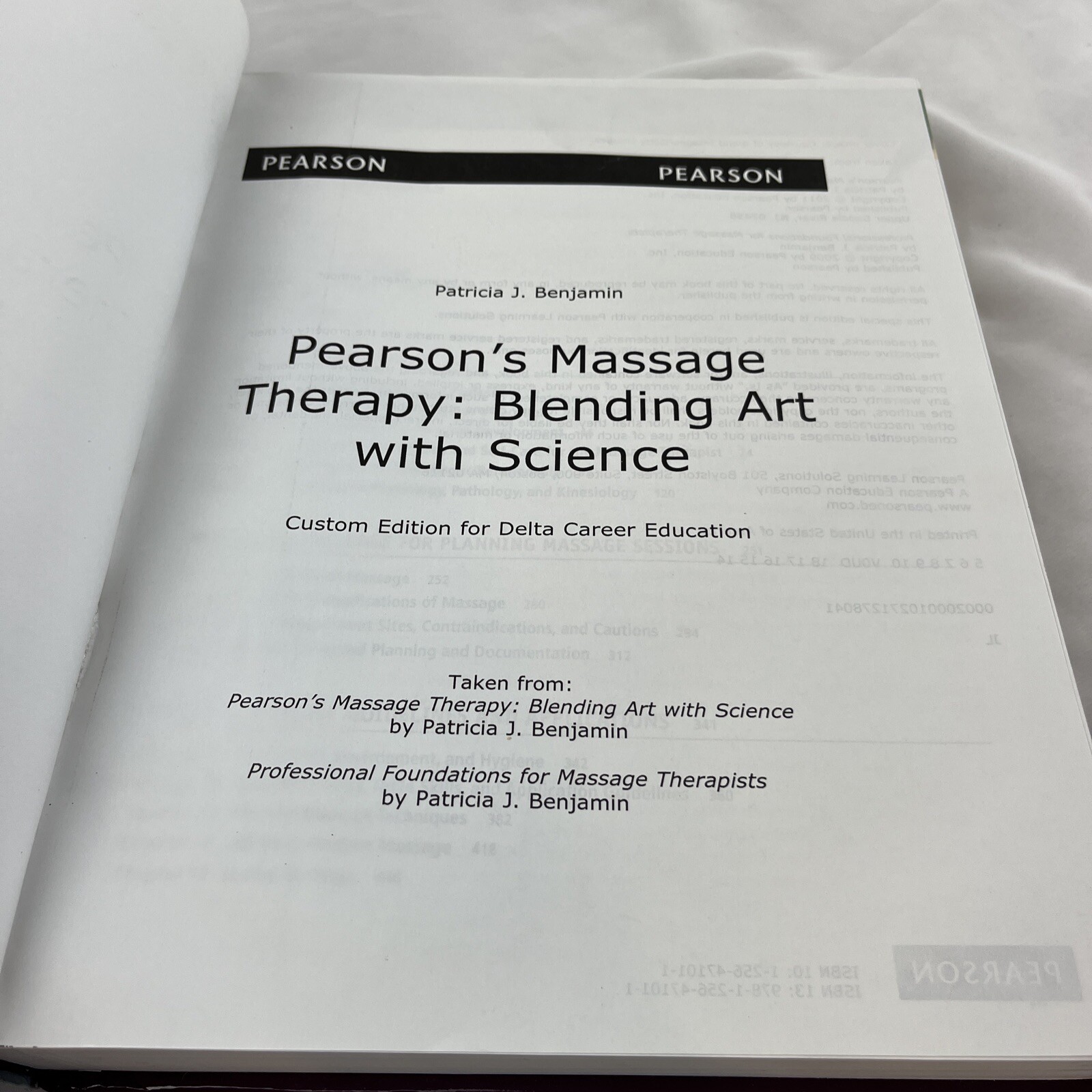 Pearson’s Massage Therapy Blending Art W/ Science Textbook. Delta Career Edu