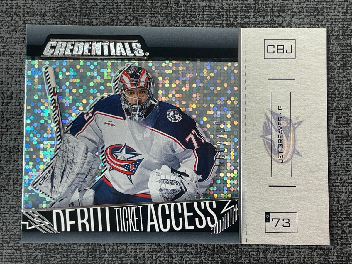 Jet Greaves 2023-24 Upper Deck Credentials Debut Ticket Access Ice