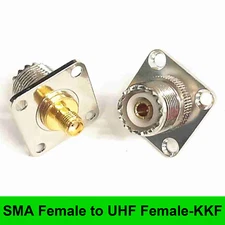 10x SMA Female to UHF SO239 Female Jack Panel Mount Adapter SMA SO-239 Connector