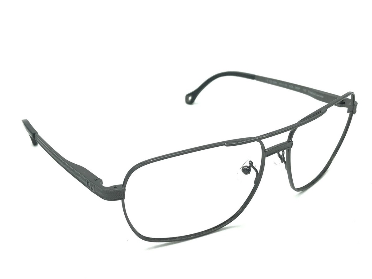 Ermenegildo Zegna SZ3281 568P Gunmetal Square Aviator Sunglasses