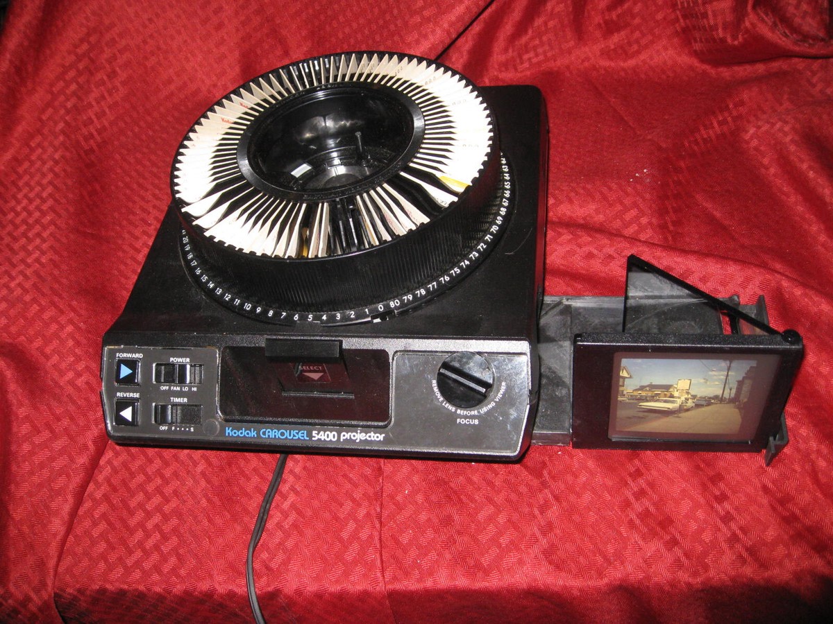 Kodak Carousel 5400 Slide Projector kit,zoom lens,tray,New bulb