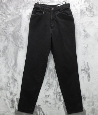 VINTAGE Bar None Thoroughbred Jeans Women's 13 Black Straight Bareback Western