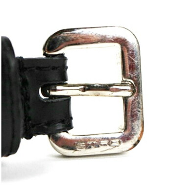Authentic ETRO Leather Belt Black Total length 101cm Waist 80-91cm