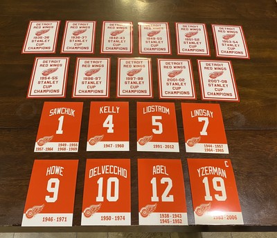 red wings retired jerseys
