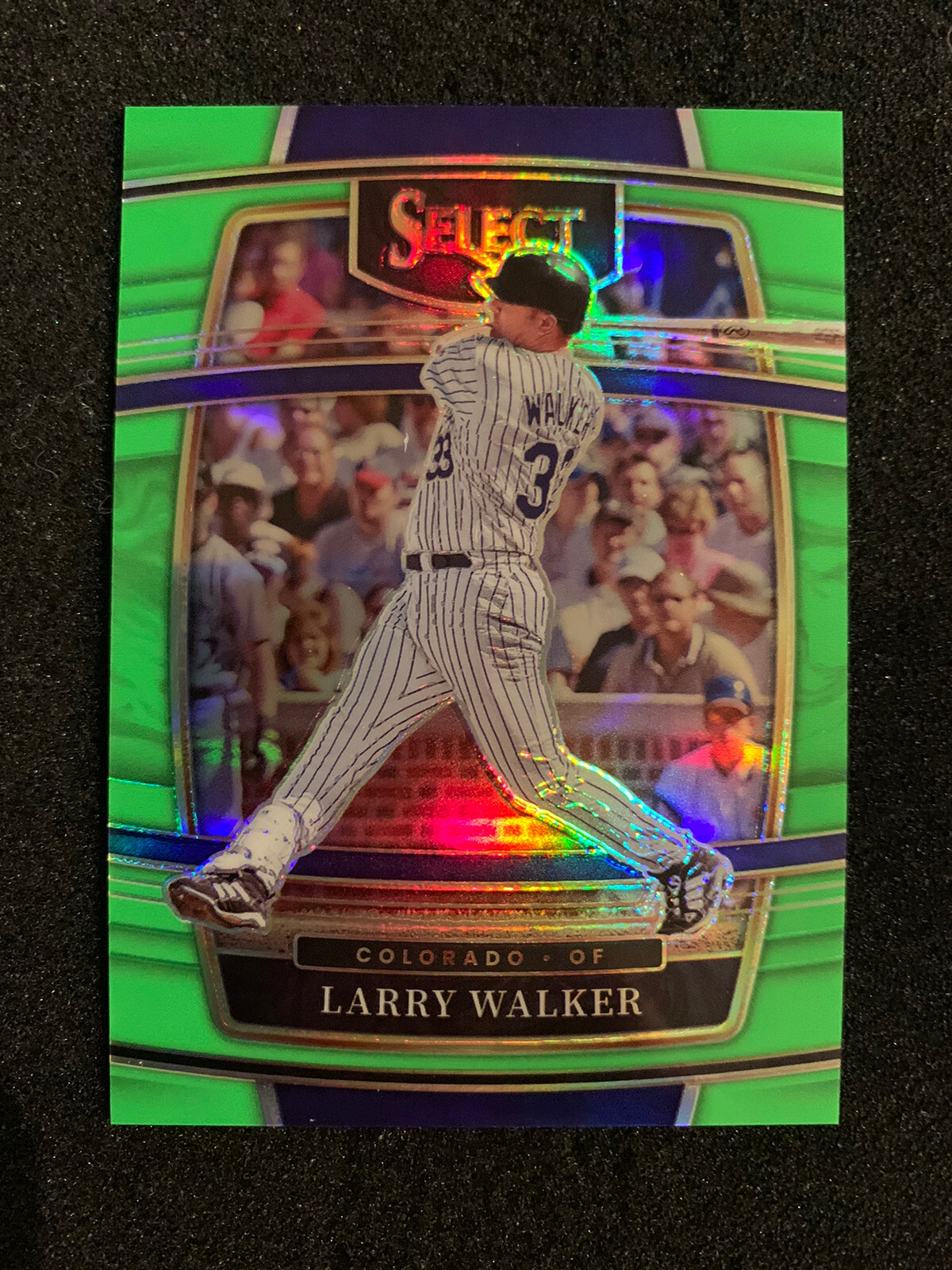 Larry Walker 67 Rockies 98/99 Green Refractor 2022 Panini Select