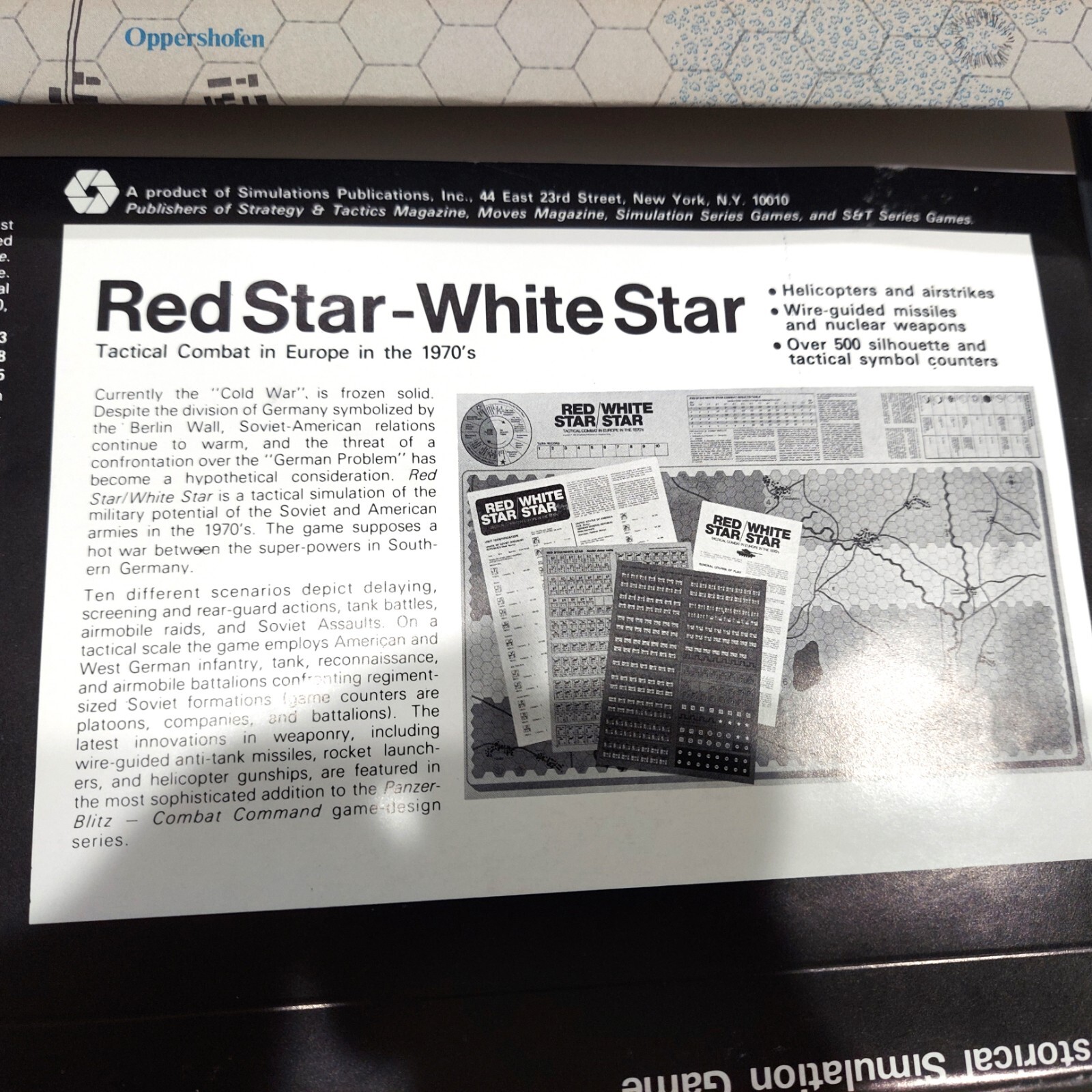 RARE SPI 1973 RED STAR/WHITE STAR COMBAT EUROPE WAR GAME UNPUNCHED COMPLETE TRAY