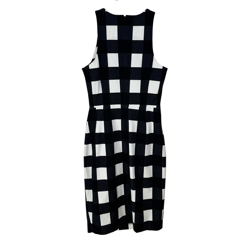 Funda de vestir para mujer Banana Republic 6 negra blanca a cuadros informal de negocios usada en excelente estado Foto 2 de 4