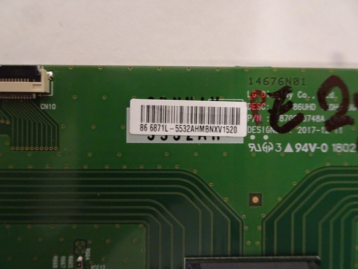 LG 86UK6570AUA 86UK6570PUB T-Con Board (6870C-0748A) 6871L-5532A