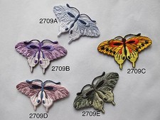  2709 Purple,Yellow,Green Butterfly Embroidery Iron On Applique Patch
