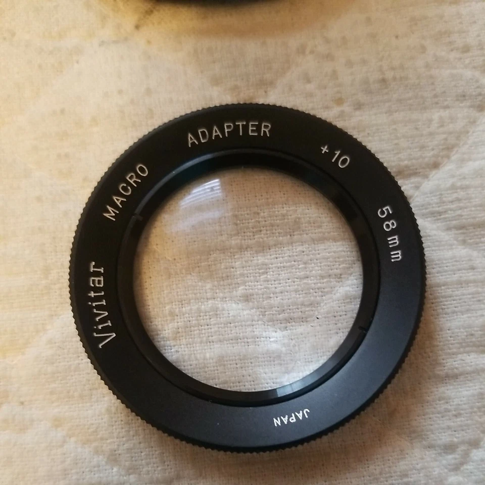 58mm lens filter Polarizer Kalimar, and 58mm Vivitar MACRO +10 adapter - Image 4 of 4