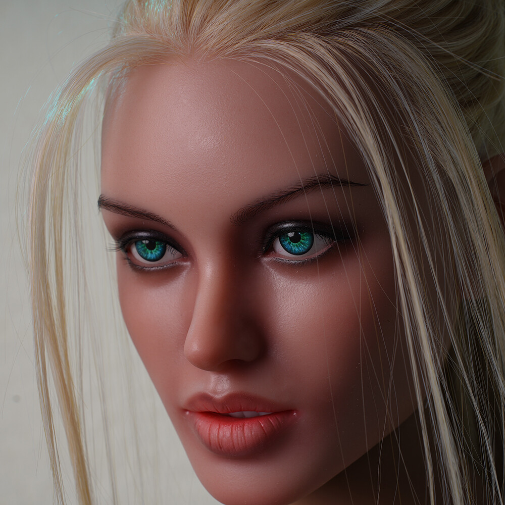 Real Oral Sex Doll Head Love Toy Implanted Hair Masturbator Silicone Mobile  Jaw