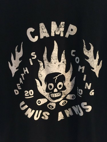 Unus Annus black camp t shirt great new 