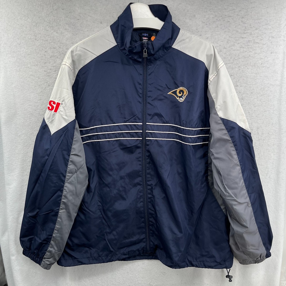 Jacksonville Jaguars Mens Windbreaker Jacket XL Blue Full Zip