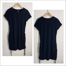 Wild Fable T-Shirt Dress Cinched Drawstring Sides Black size M
