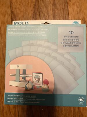 We R Memory Keepers We R Mold Press Clear Plastic Sheets 40pc Multicoloured O...