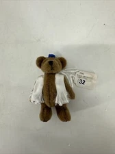 RARE Vintage RUSS Judaica Tiny Ted Jointed Miniature Teddy Bear Figure Brown