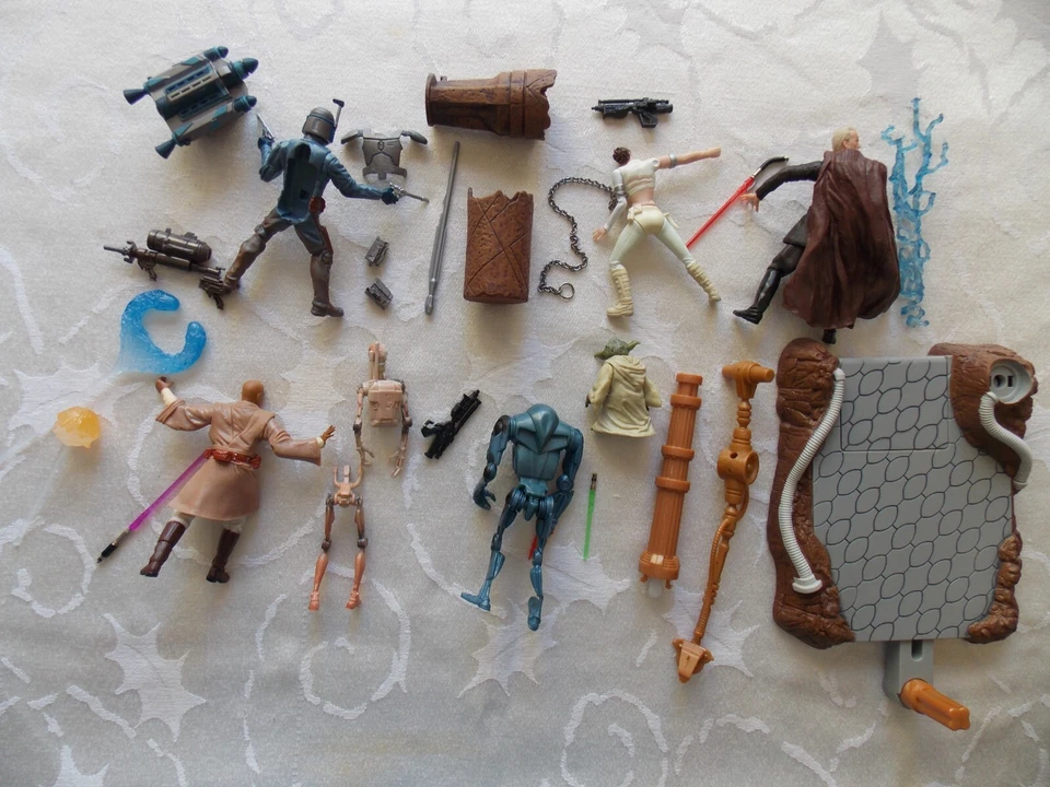 Star Wars Mace Windu, Yoda, Padme, Jango Fett, Darth Tyranus Loose Lot of 5 - Image 2 of 2