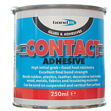 CONTACT ADHESIVE PREMIUM GRADE SOLVENT BASED BRUSHABLE HEAT RESISTANT 250ml to5L