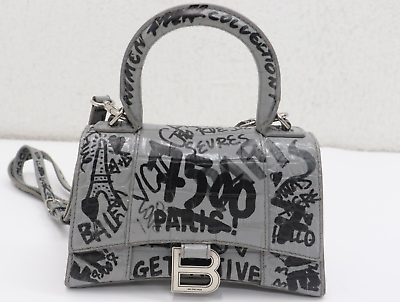 Balenciaga Graffiti Hourglass Top Handle Bag Leather XS | eBay Balenciaga Graffiti Hourglass Top Handle Bag Leather XS | eBay