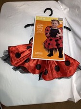 Lady Bug Infant Baby Halloween Costume Red Black Size 0-6M c
