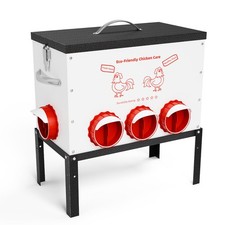 Automatic Chicken Feeder No Waste 50 Pounds 8 Ports Metal Poultry Feeder with...