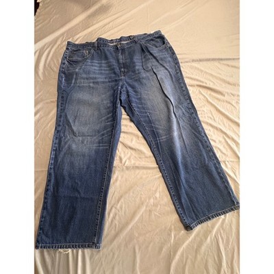 Chaps Denim Mens Relaxed Fit Jeans Blue Medium Wash 48x30 Regular Size