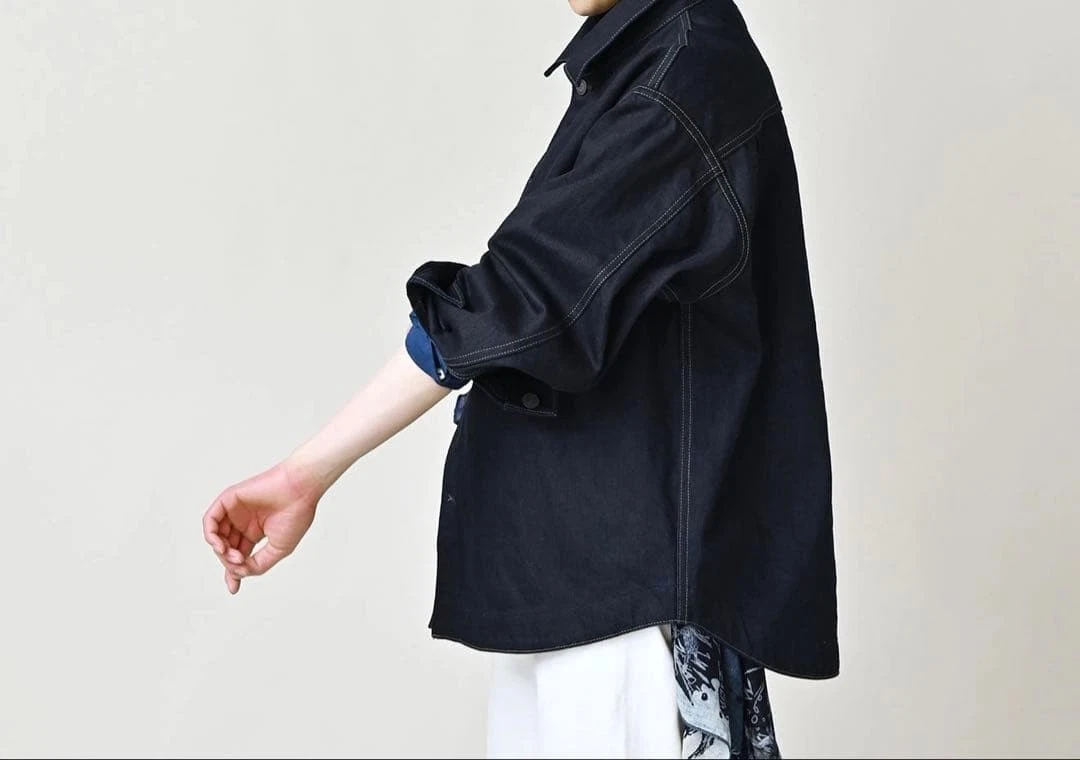 45R 45rpm Dark Indigo Denim Blouson 908 Jacket Light Weight Denim Cotton MINT image 4