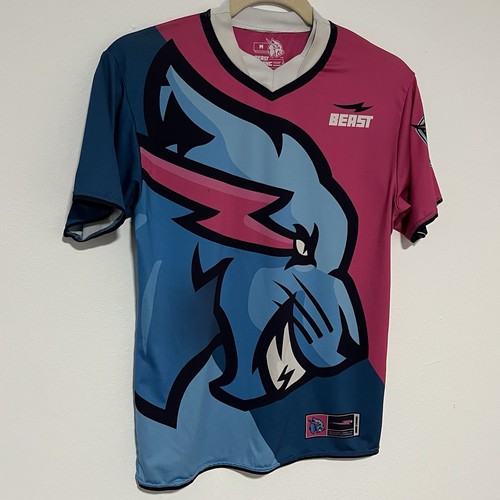 Mr Beast Gaming Jersey Logo T-Shirt Size Men’s Medium Pink Blue Video ...