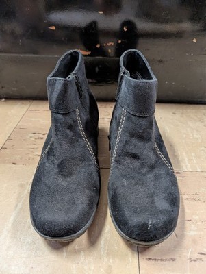 Basic Editions Faux Suede Zipper close Slip On Women's Ankle boot Size 6.5