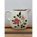 Stangl Pottery Wild Rose 6" Pitcher Vintage Hand Painted Pink Floral Ceramic
