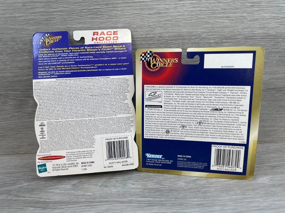 Lote de 2 Kenner Nascar 50 Aniversario. Coche diecast Winner's Circle Rusty Wallace #2 Foto 2 de 4