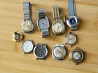 10- Vtg Timex Automatic Q Mercury Indiglo Electric Quartz for Parts/Restoration