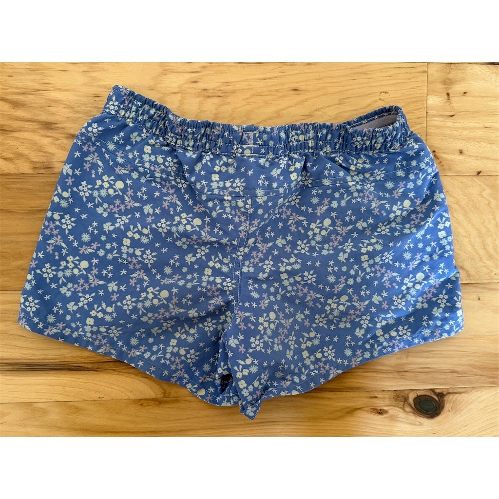 Patagonia Baggies Shorts Womens XL Blue Floral Drawstring Elastic Waist thumbnail 2