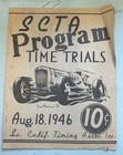 Rare August 1946 SCTA El Mirage Time Trials Program Hot Rod TROG Flathead Banger