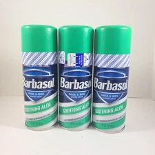 Barbasol Soothing Aloe Shaving Cream For Men Rust-Proof 7 Oz 3 Pack