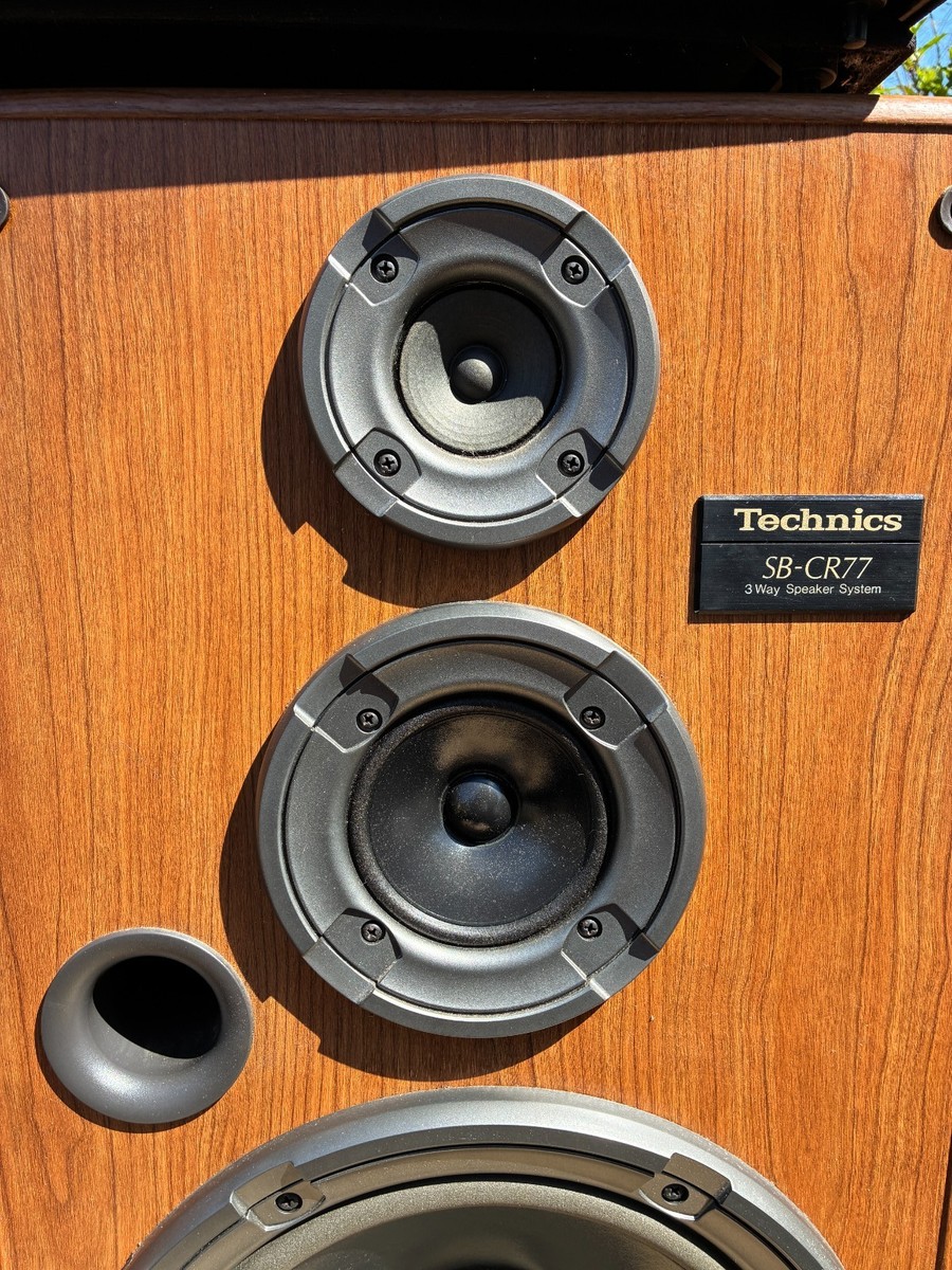 Vintage Technics SB-CR77 3-Way Speaker System Pair 200W Tested