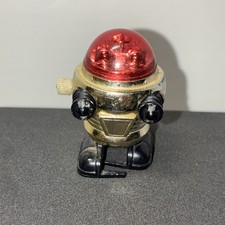 Vintage TOMY Windup Walking Robot Gold and Black w/Red Dome USA 1978 - Works