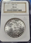 1889 NGC MS63 Morgan Silver Dollar Choice BU Uncirculated Beautiful Coin!