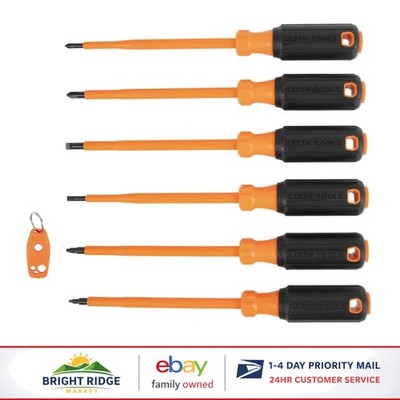 Magnetic Insulated Screwdriver Set, Phillips, Slotted, Square Tips Included