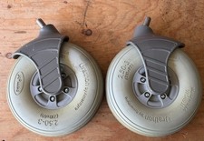 FLAT FREE CASTER WHEELS WITH FORKS FOR THE PERMOBIL STREET POWER WHEELCHAIR