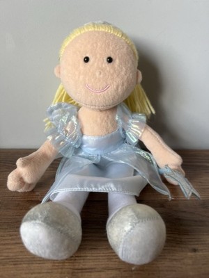 CHAD VALLEY FEE PUPPE BLAUES KLEID BLONDE HAARE STOFFPUPPE WEICHES PLÜSCHTIER 12 ZOLL