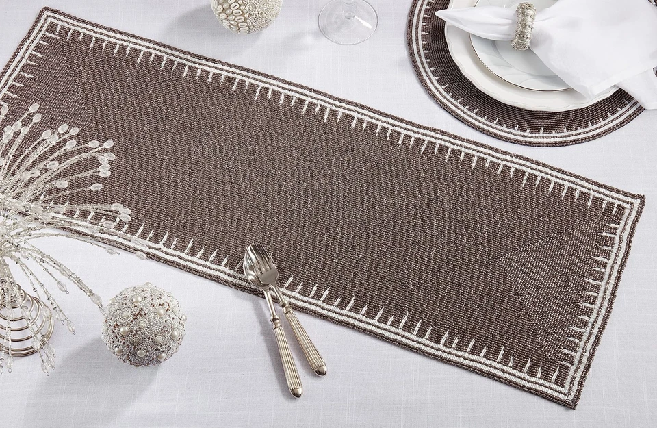 豪华闪亮串珠桌旗 — 第 3/3 张图片