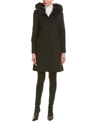 Women's Black Pocketed Coat Size 4