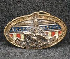 WA13120 NOS VINTAGE 1987 USA CONSTITUTION BICENTENNIAL PATRIOTIC BELT BUCKLE