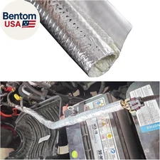 10Mm - 3/8" Self-Wrap Aluminum Heat Shield Sleeve Thermal Reflective Side Entry