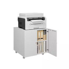 Large Metal Printer Stand with Wheels Heavy Duty Storage Cabinet Modern Table fo